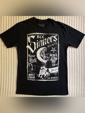 Black Craft III BCC Sinners Society T Shirt Men’s Large Black Cotton Goth Grunge